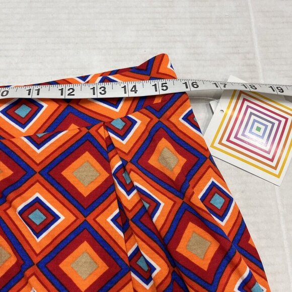 LuLaRoe Madison Skirt Womens L Pleated Pull On Elastic Waist Retro 70s Geometric - Picture 9 of 9